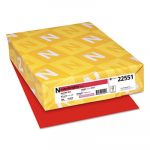 Color Paper, 24lb, 8.5 x 11, Re-Entry Red, 500/Ream