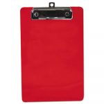 Plastic Clipboard, 1/2" Capacity, 6 x 9 Sheets, Red