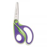 Ergo Jr. Kids' Scissors, Pointed Tip, 5" Long, 1 1/2" Cut, Right Hand, Assorted