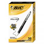 Velocity Retractable Ballpoint Pen, Medium 1mm, Black Ink & Barrel, 36/Pack