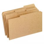 Dark Kraft File Folders with Double-Ply Top, 1/3-Cut Tabs, Legal Size, Kraft, 100/Box