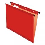 SureHook Hanging Folders, Letter Size, 1/5-Cut Tab, Red, 20/Box