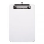 Plastic Clipboard with Low Profile Clip, 1/2" Capacity, Holds 5 x 8, Clear