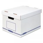Organizer Storage Boxes, X-Large, White/Blue, 12/Carton