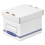 Organizer Storage Boxes, Small, White/Blue, 12/Carton