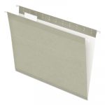 Colored Reinforced Hanging Folders, Letter Size, 1/5-Cut Tab, Gray, 25/Box