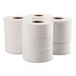 Jumbo Bathroom Tissue, 2-Ply, White, 650 ft, 12 Roll/Carton