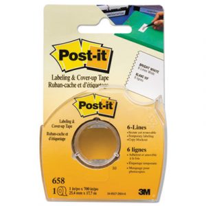 Labeling & Cover-Up Tape, Non-Refillable, 1" x 700" Roll