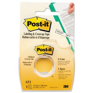 Labeling & Cover-Up Tape, Non-Refillable, 1/6" x 700" Roll