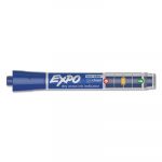 Ink Indicator Dry Erase Marker, Broad Chisel Tip, Blue, Dozen