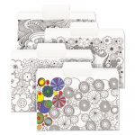 SuperTab Coloring File Folders, 1/3-Cut Tabs, Letter Size, White, 24/Pack