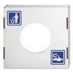 Waste and Recycling Bin Lid, General Waste, White, 10/Carton
