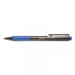 Smooth Grip Retractable Ballpoint Pen, Medium 1mm, Blue Ink, Black Barrel, Dozen