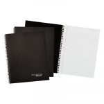 Wirebound Notebook Plus Pack, Wide/Legal Rule, Black, 9.5 x 7.25, 80 Pages, 3/Pack