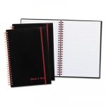 Twinwire Semi-Rigid Notebook Plus Pack, Wide/Legal Rule, Black, 8.25 x 5.88, 70 Pages, 3/Pack