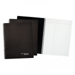 Wirebound Action Planner Notebook Plus Pack, Black, 9.5 x 7.25, 80 Pages, 3/Pack