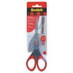 Precision Scissors, Pointed, 7" Length, 2 1/2" Cut, Gray/Red