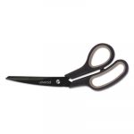 Industrial Scissors, 8" Length, Bent, Carbon Coated Blades, Black/Gray