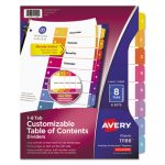 Customizable TOC Ready Index Multicolor Dividers, 8-Tab, Letter, 6 Sets