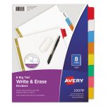 Write & Erase Big Tab Paper Dividers, 8-Tab, Multicolor, Letter