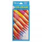 Col-Erase Pencil w/Eraser, 12 Assorted Colors/Set