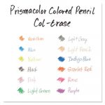 Col-Erase Pencil w/Eraser, 24 Assorted Colors/Set