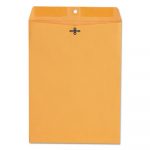 Kraft Clasp Envelope, #90, Cheese Blade Flap, Clasp/Gummed Closure, 9 x 12, Brown Kraft, 100/Box