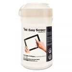 PDI Easy Screen Cleaning Wipes, 9 x 6, White, 70/Canister, 12/Ctn