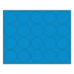 Interchangeable Magnetic Board Accessories, Circles, Blue, 3/4", 20/Pack