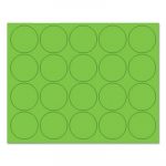 Interchangeable Magnetic Board Accessories, Circles, Green, 3/4", 20/Pack