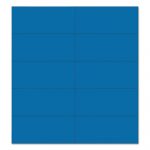 Dry Erase Magnetic Tape Strips, Blue, 2" x 7/8", 25/Pack