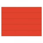 Dry Erase Magnetic Tape Strips, Red, 6" x 7/8", 25/Pack