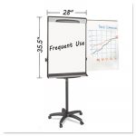 Tripod Extension Bar Magnetic Dry-Erase Easel, 69" to 78" High, Black/Silver