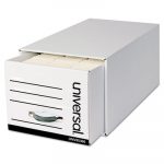 Heavy-Duty Storage Box Drawer, Letter, 14 x 25 1/2  x 11 1/2, White, 6/Carton