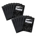 Square Deal Composition Book, Wide/Legal Rule, Black, 9.75 x 7.5, 100 Pages, 12/Pack