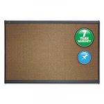 Prestige Bulletin Board, Brown Graphite-Blend Surface, 72x48, Gry Aluminum Frame