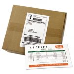 Shipping Labels with Paper Receipt Bulk Pack, Inkjet/Laser Printers, 5.06 x 7.63, White, 500/Box