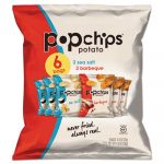 Potato Chips, BBQ/Sea Salt Flavor, .8 oz Bag, 6/Pack