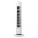Oscillating Tower Fan, Three-Speed, White, 5 9/10"W x 31"H