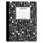 Composition Book, Wide/Legal Rule, Black Marble Cover, 9.75 x 7.5, 100 Pages, 6/Pack