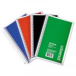 Wirebound Notebook, 3 Subjects, Medium/College Rule, Assorted Color Covers, 9.5 x 6, 120 Pages, 4/Pack