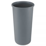Untouchable Waste Container, Round, Plastic, 22gal, Gray