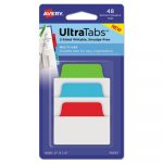 Ultra Tabs Repositionable Tabs, 2 x 1.5, Primary: Blue, Green, Red, 48/PK