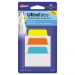 Ultra Tabs Repositionable Tabs, 2 x 1.5, Primary:Blue, Orange, Yellow, 24/PK