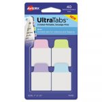 Ultra Tabs Repositionable Tabs, 1 x 1.5, Pastel:Blue, Green, Pink, Purple, 40/PK