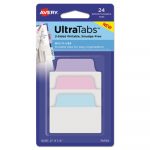 Ultra Tabs Repositionable Tabs, 2 x 1.5, Pastel: Blue, Pink, Purple, 24/PK