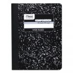 Composition Book, Wide/Legal Rule, Black Cover, 9.75 x 7.5, 100 Pages