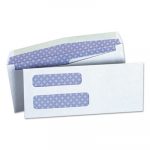 Double Window Business Envelope, #8 5/8, Cheese Blade Flap, Gummed Closure, 3.63 x 8.63, White, 500/Box