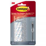 Cord Clip, Medium, with Adhesive, 0.63"w, Clear, 4/Pack