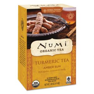 Turmeric Tea, Amber Sun, 1.46 oz Bag, 12/Box